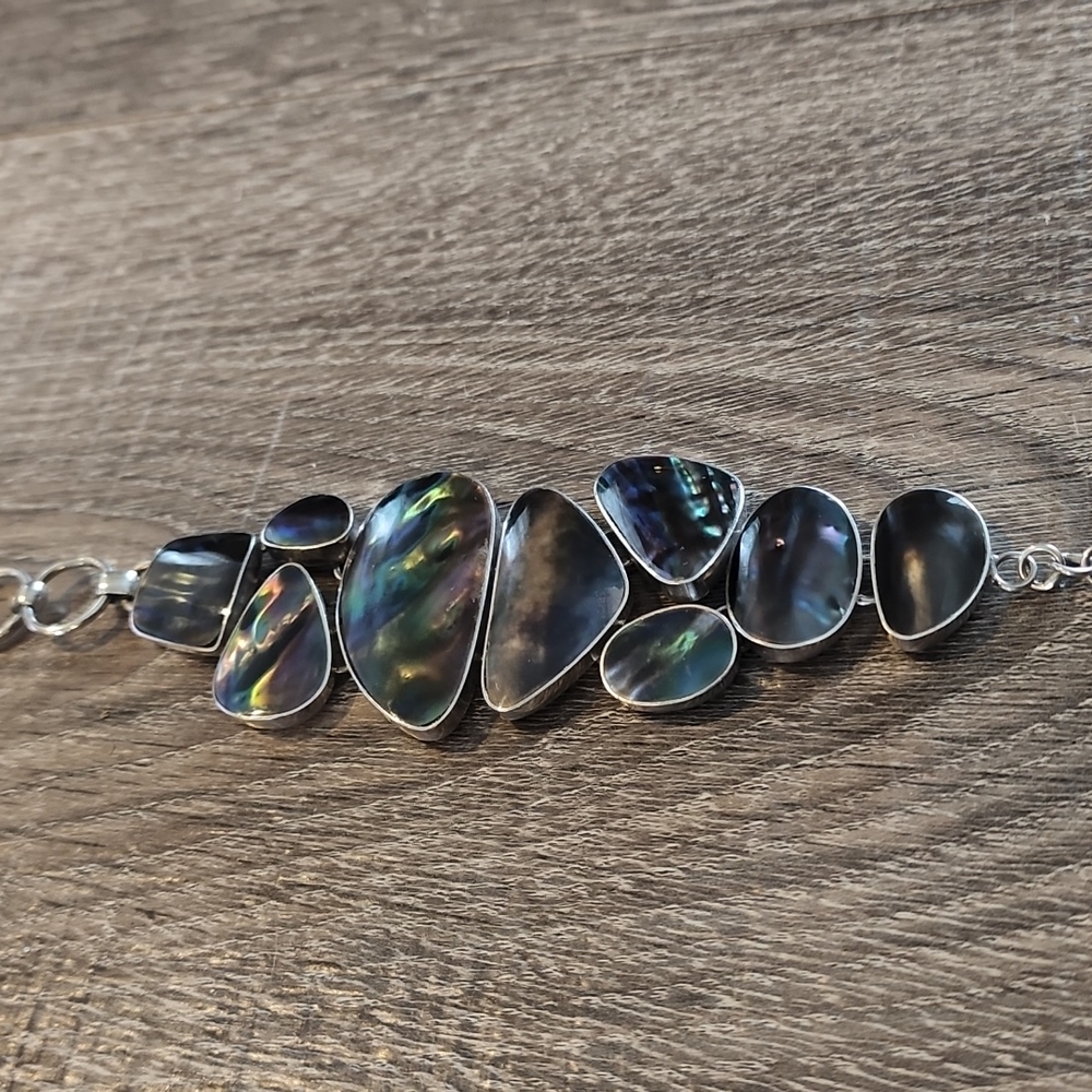 Sterling Silver Lip Shell Bracelet - image 4